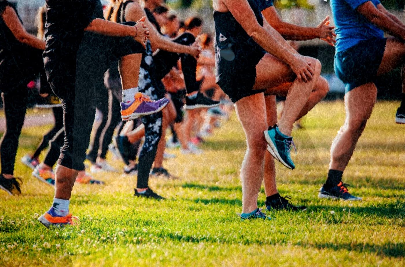 A group outdoor workout — recovery is the product