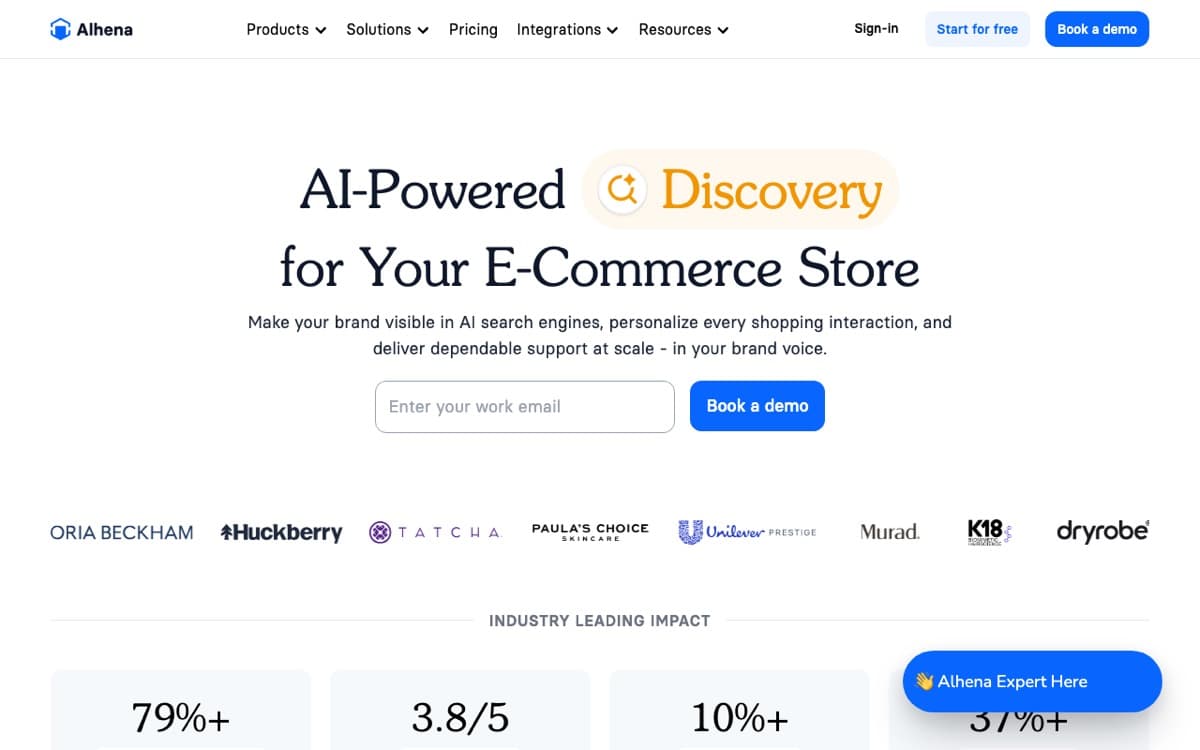 Alhena AI website